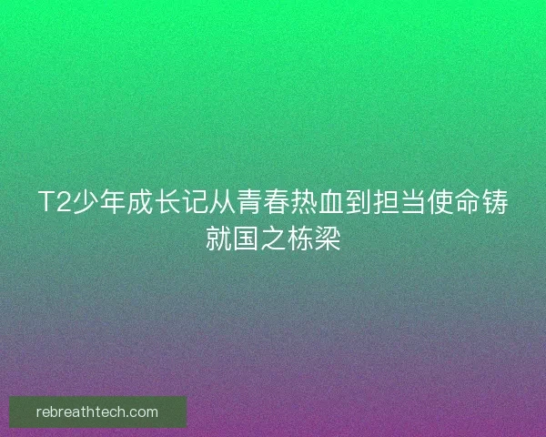 T2少年成长记从青春热血到担当使命铸就国之栋梁